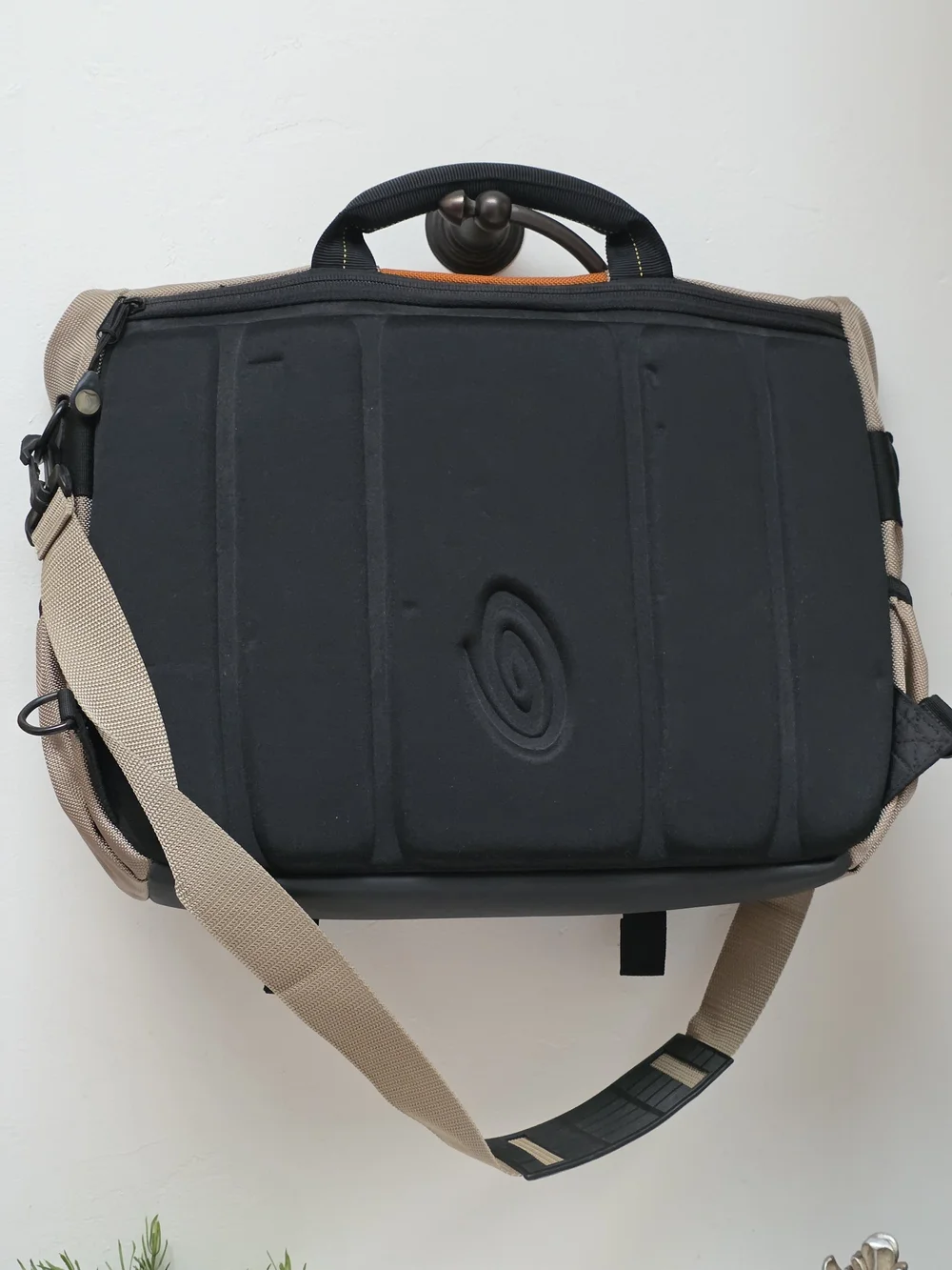 Timbuk2 Beige and Orange Nylon  Commute Messenger Bag